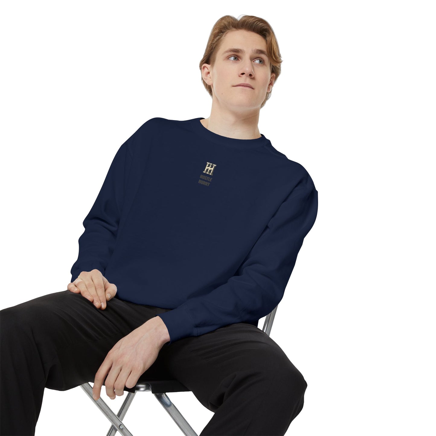 HUSTLE HURRY Sweatshirt, Cozy Garment-Dyed Sweater