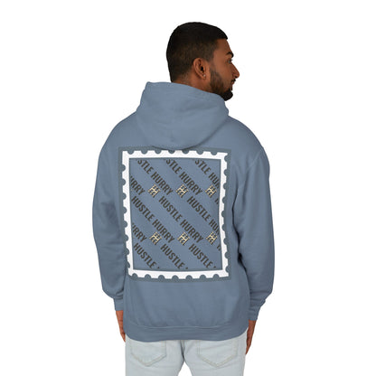 Hustle & Hurry Design, Lightweight Hooded Sweatshirt