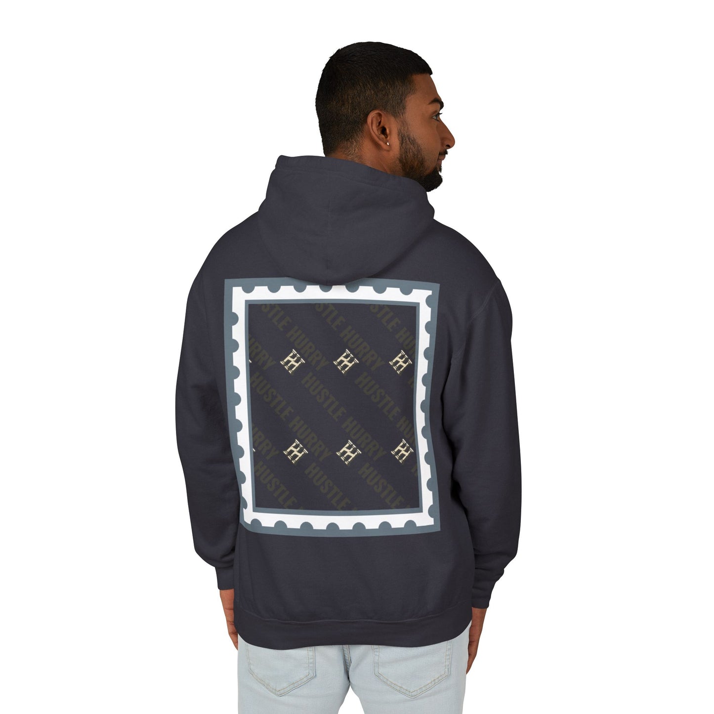 Hustle & Hurry Design, Lightweight Hooded Sweatshirt