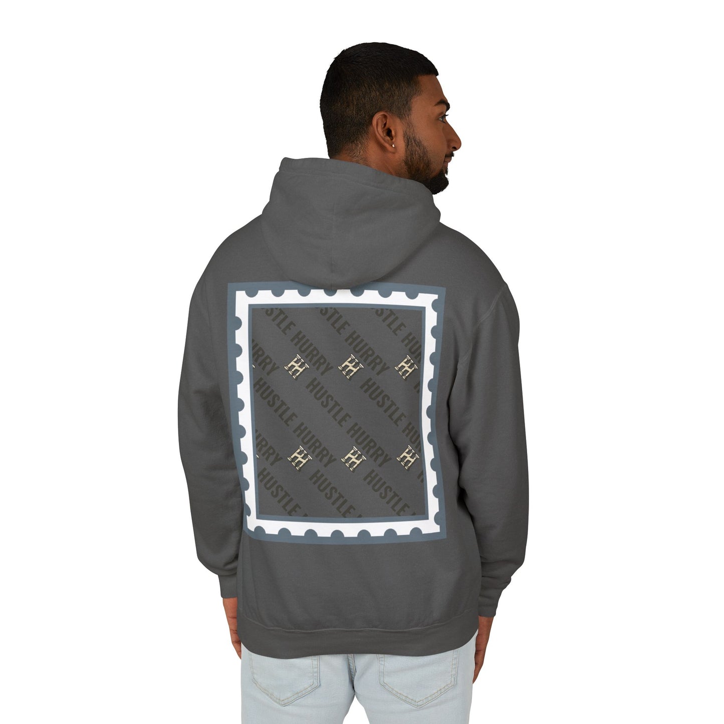 Hustle & Hurry Design, Lightweight Hooded Sweatshirt