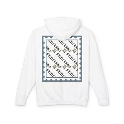 Hustle & Hurry Design, Lightweight Hooded Sweatshirt