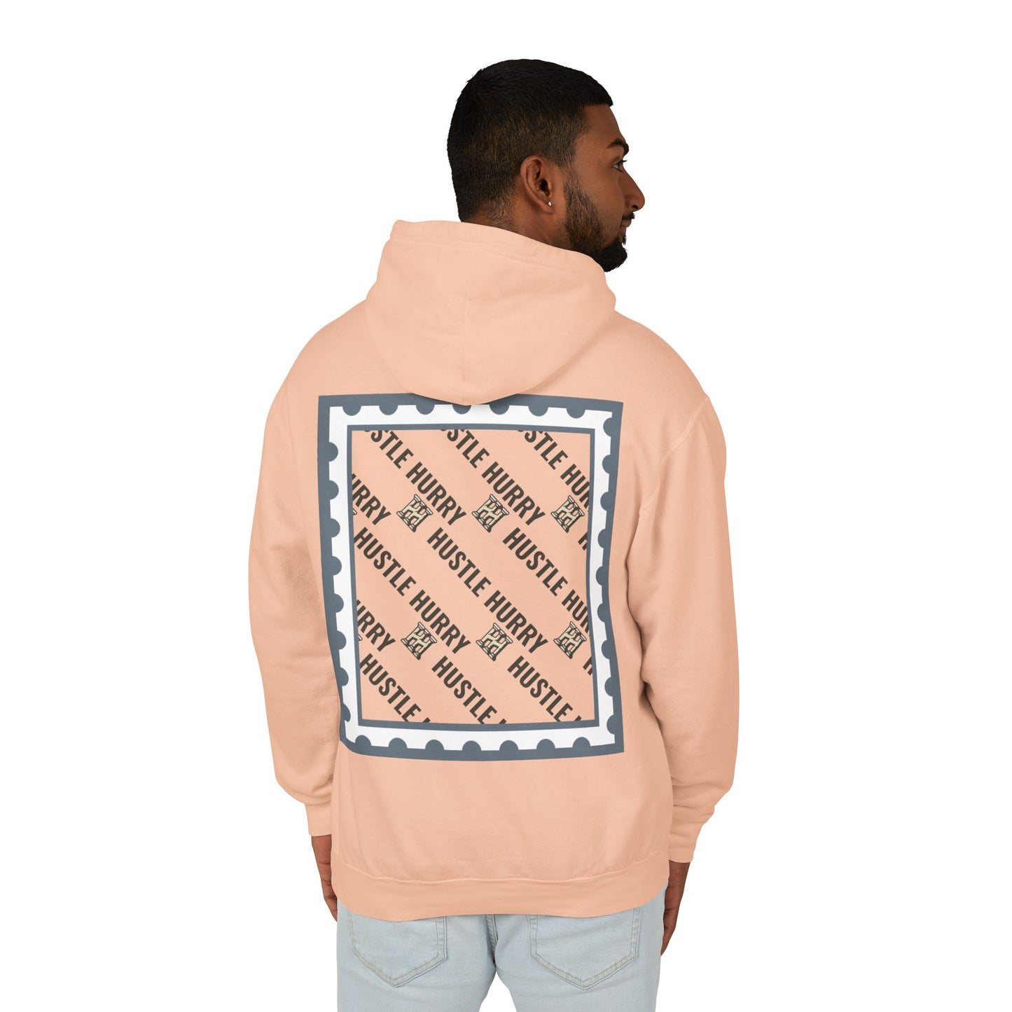Hustle & Hurry Design, Lightweight Hooded Sweatshirt