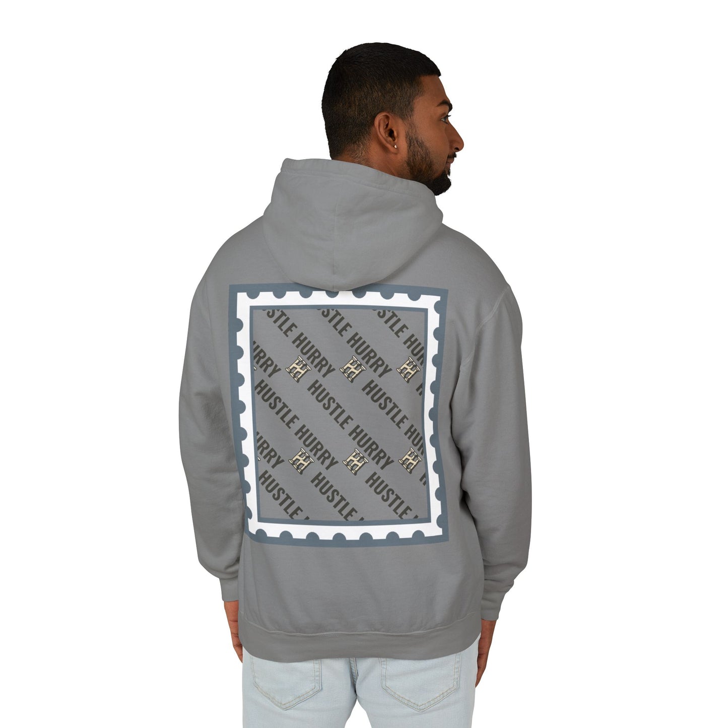 Hustle & Hurry Design, Lightweight Hooded Sweatshirt