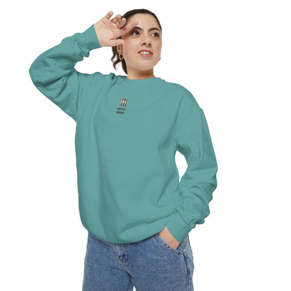 HUSTLE HURRY Sweatshirt, Cozy Garment-Dyed Sweater